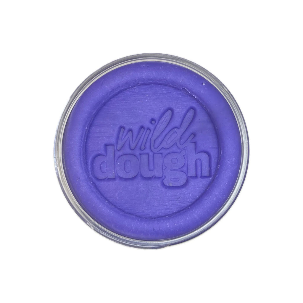 Wild Dough - Scented Playdough Pottle in Twilight Purple. Round pottle with logo inprinted in the dough