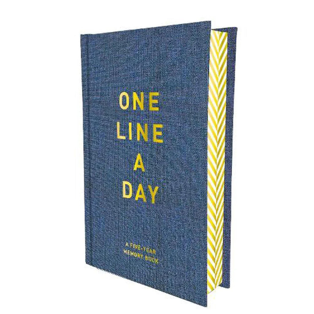 One line a day journal with a demin cover.