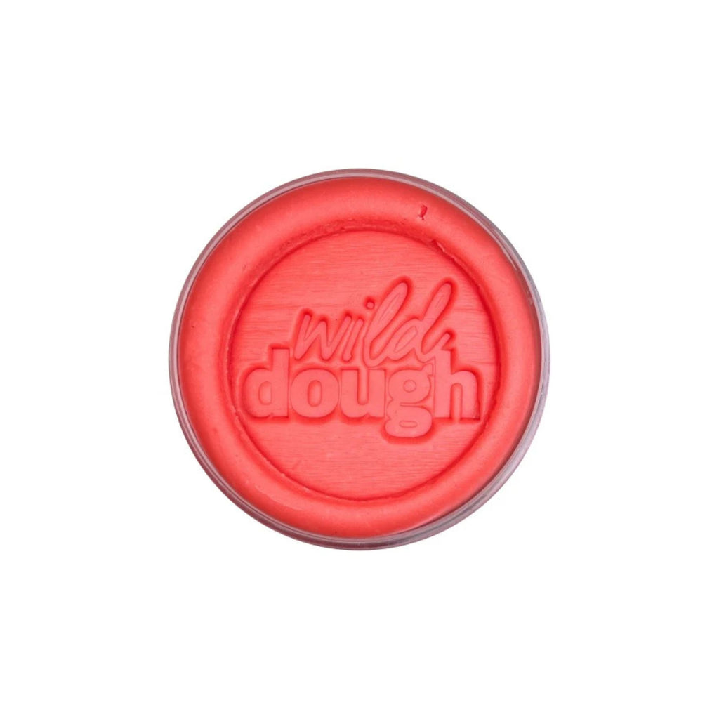 Wild Dough - Scented Playdough Pottle in Rudolph Red. Round jar with logo printed on the dough