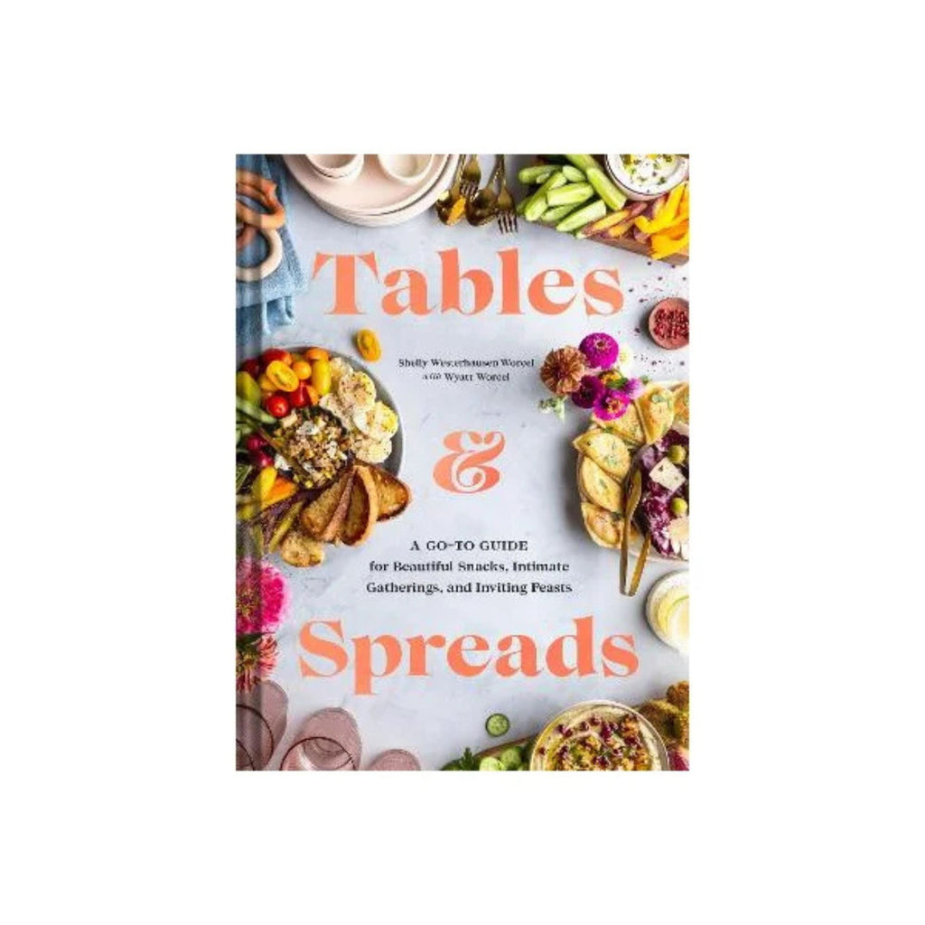 Book cover with photo image on the front of different shared finger foods. Book against a white background