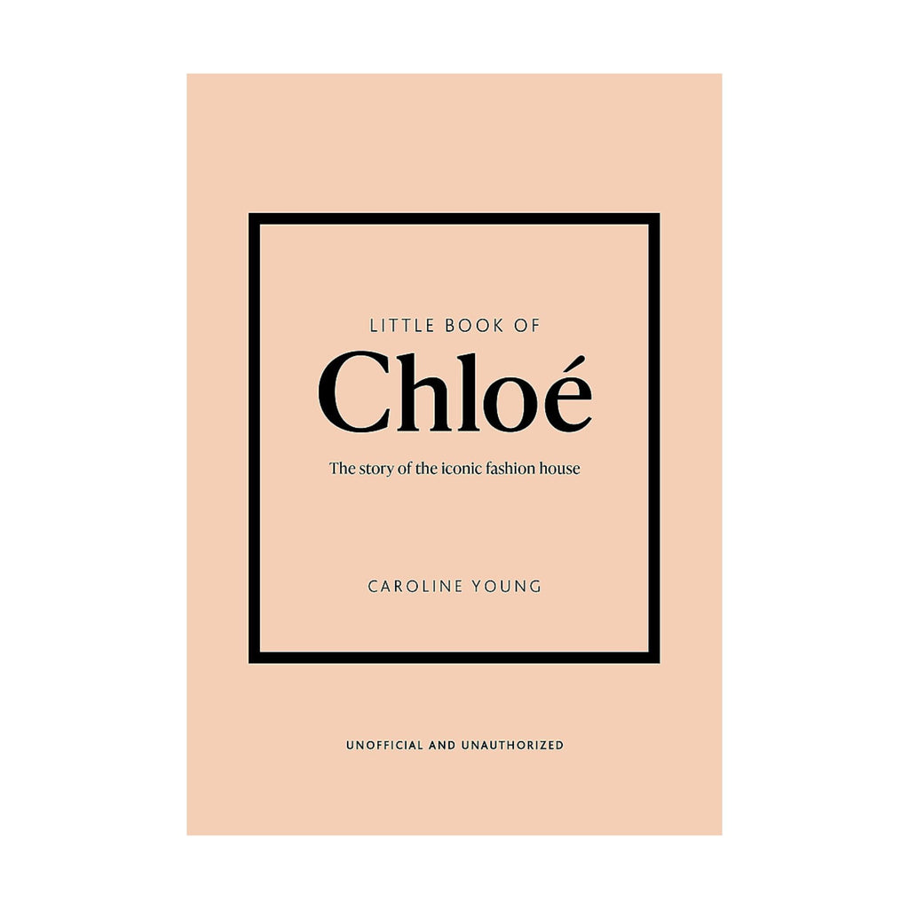 Book cover in peach with black text and border. Against a white background