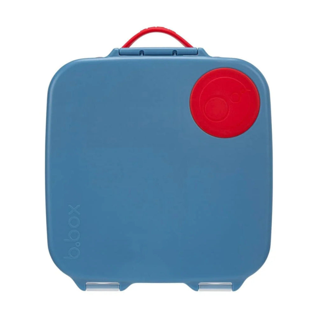 B.Box-  Lunch Box in blue blaze. A blue lid with red handle and red circle. Kids bento style lunch box