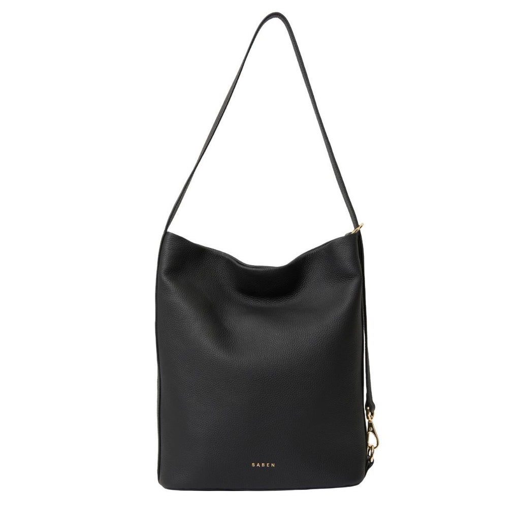 Saben - June Shoulder Bag - Black. Large handbag with shoulder strap