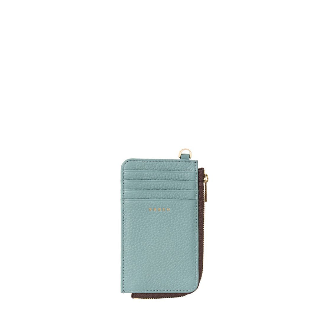 Saben - Winona Cardholder - Duck Egg blue coloured small wallet with card slots and zip