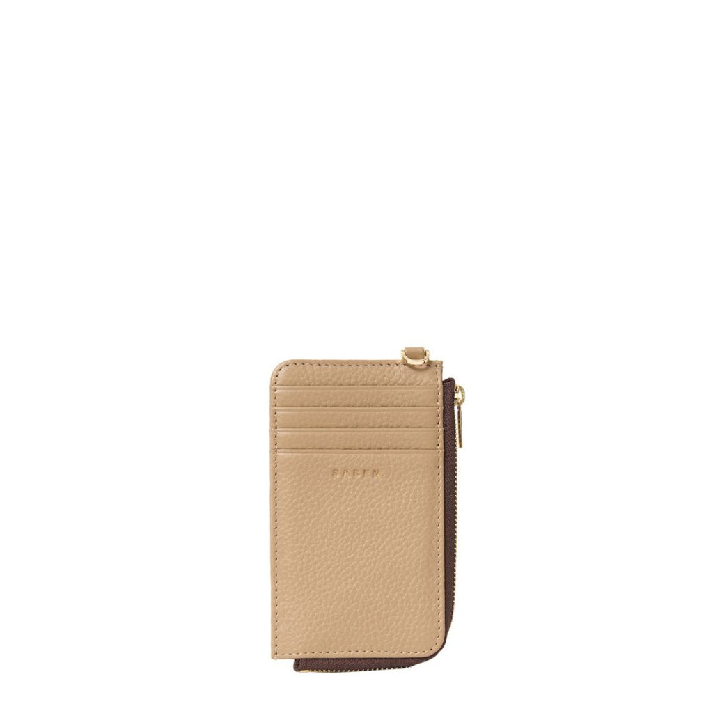 Saben - Winona Cardholder - Tea coloured small wallet with card slots and zip