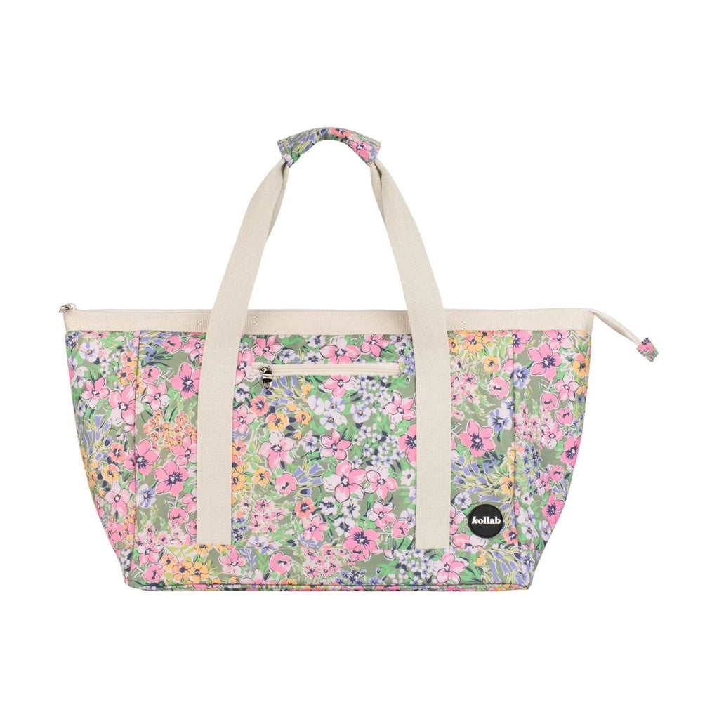 Floral closed tote bag