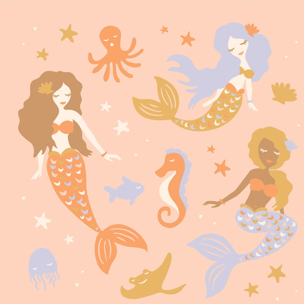 Mermaids and various ocean creatures