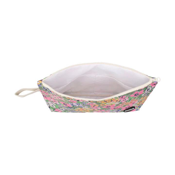 Open floral mini pouch bag